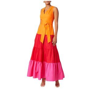 MILLY Nicola Poplin Maxi Dress. Size 4.